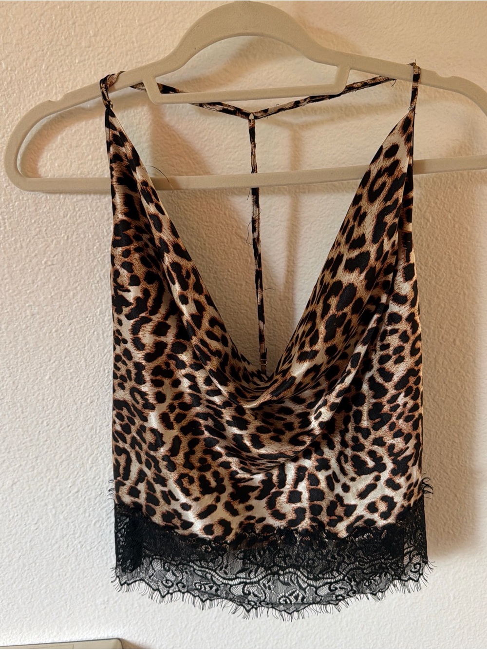 Dreamgirl Leopard Satin Slip in Tan and Black